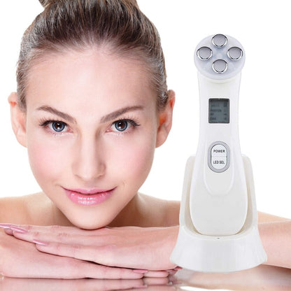 5 - in - 1 Face Massager Device – Skin Tightening, Cleaning & Lifting Tool - Treasure Mementos