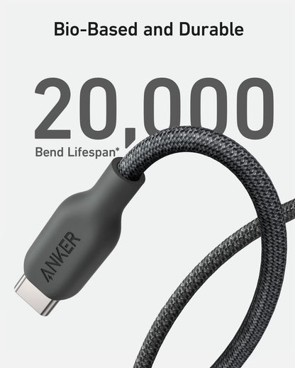 Anker USB C to USB C Cable (240W, 10 ft)  bio-based nylon