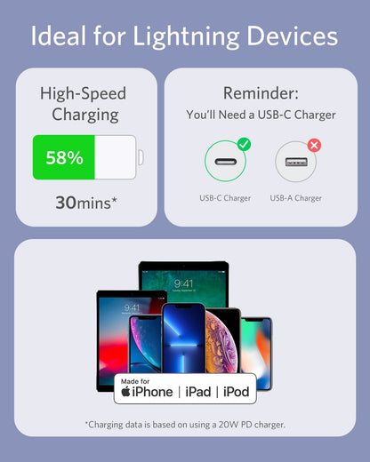 Anker USB-C to Lightning Cable (Flow, Silicone)