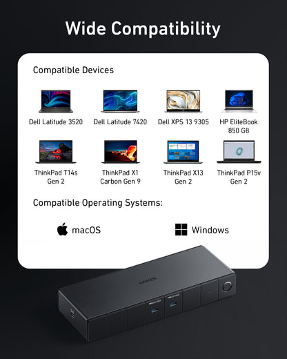 Anker Thunderbolt Docking Station (12-in-1, Thunderbolt 4)