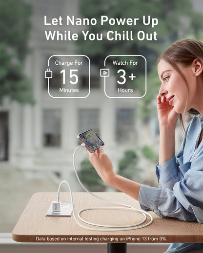 Anker Charger (Nano) with USB-C to Lightning Cable