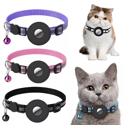 Reflective Nylon Collar with AirTag Holder
