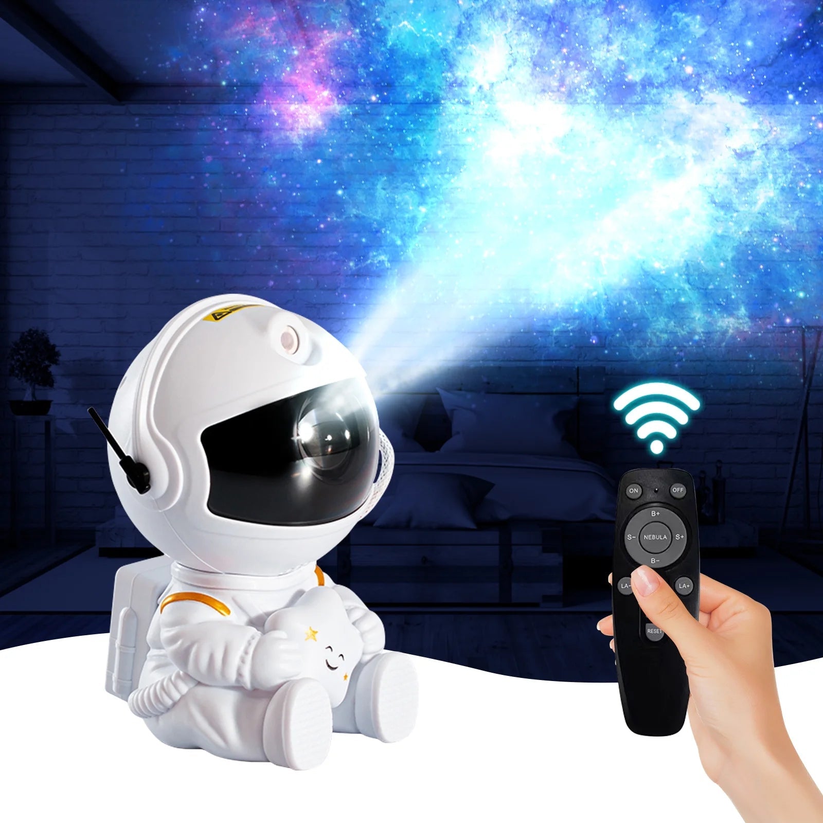 Astronaut Star Galaxy Projector, 360° Rotating Starry Sky Ceiling Led Night Light with Remote, for Kids Bedroom Party Decoration Lights (Black Guitar Model) - Treasure Mementos