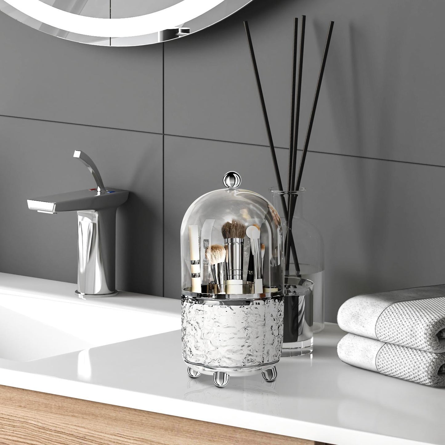 Large Capacity Makeup Brush Storage Organizer Rack