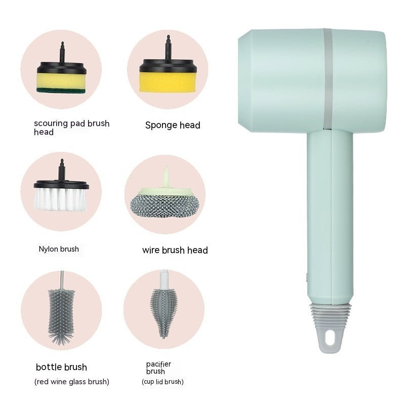 Electric Cleaning Brush – USB Rechargeable Scrubber for Dishes, Kitchen & Bathroom - Treasure Mementos