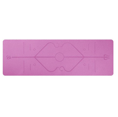 Non - Slip Yoga Mat with Alignment Lines - Treasure Mementos