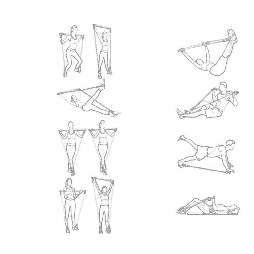 Pilates Squat Resistance Bar with Bands - Treasure Mementos