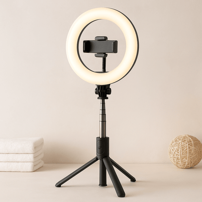 Portable 4 - in - 1 Selfie Stick with Tripod & LED - Treasure Mementos