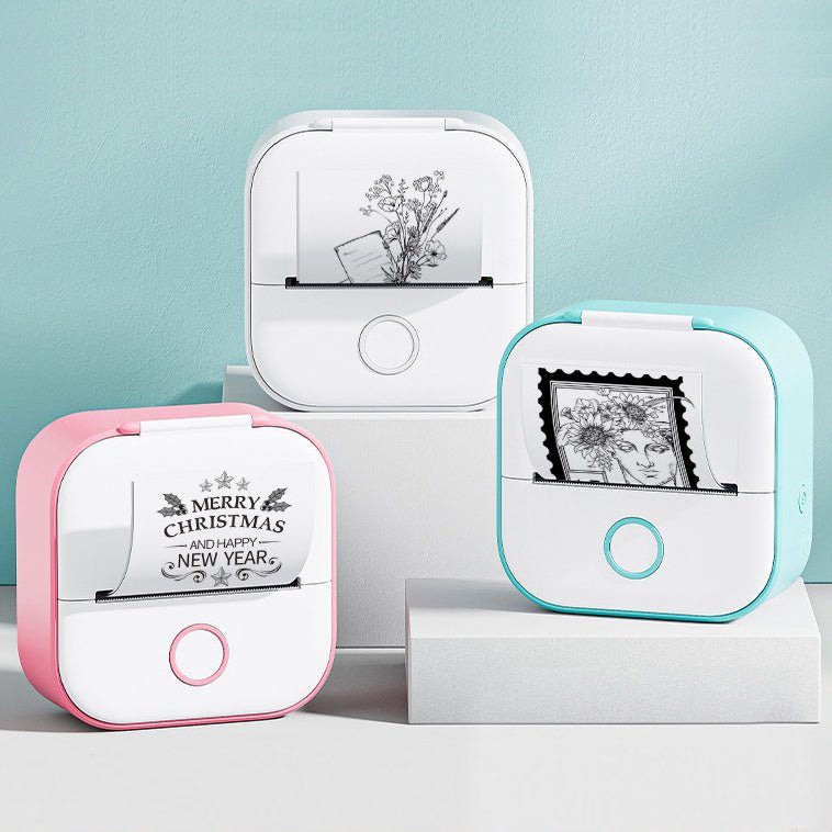 Portable Mini Thermal Printer – Wireless Pocket Photo & Sticker Label Printer - Treasure Mementos