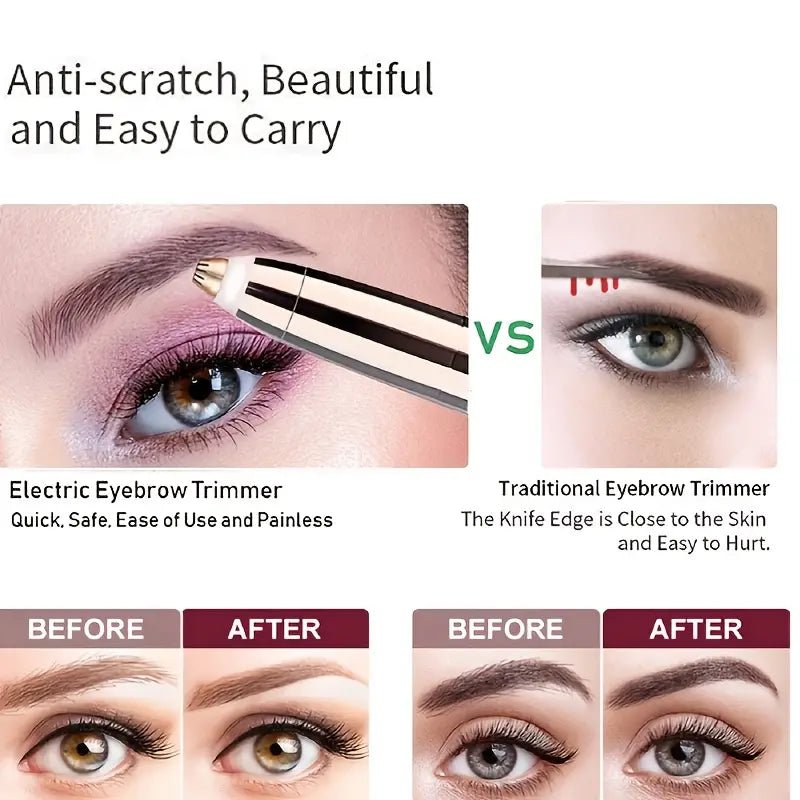 Rechargeable Painless Eyebrow Hair Remover Tool - Treasure Mementos